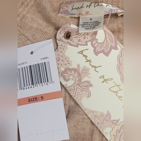 Band Of The Free Mock Neck Ribbed Long Sleeve Sweater Women's Size Small - Picture 8 of 8